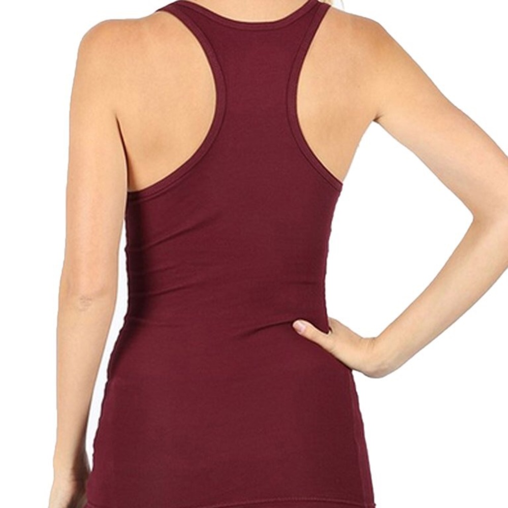 "RACERBACK" in Burgundy
